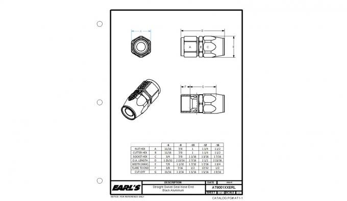 Earl's Swivel-Seal&reg; Hose End AT800112ERL