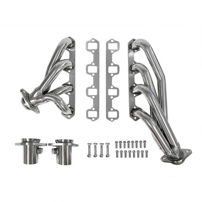 Dennis Carpenter Shorty Headers - Stainless Steel - 1966-77 Ford Bronco C6TZ-9430-SSH
