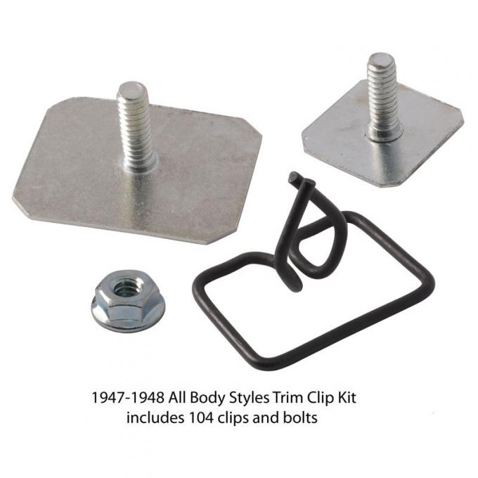 Dennis Carpenter Body Trim Clip Kit -All Body Styles - 1947-48 Ford Car   6A-20000-A