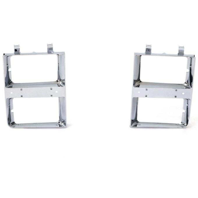 AMD Headlamp Bezels, Chrome, Dual Headlamp, Pair, 83-84 Chevy GMC CK Truck Blazer Jimmy Suburban 145-4083-6P