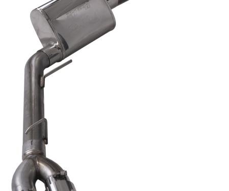Pypes F150 Cat Back Exhaust System For 15-20 Ford F150 Split Rear Dual Exit 3 Inch Intermediate And 3 Inch Tail Pipe 4.5 Inch Tip Muffler Incl Hardware Incl Polished Tip Incl Exhaust SFT29R