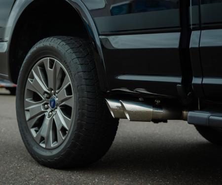 Pypes F150 Cat Back Exhaust System For 15-20 Ford F150 Split Rear Dual Exit 3 Inch Intermediate And 3 Inch Tail Pipe 4.5 Inch Black Tip Muffler Incl Hardware Incl Tip Incl Exhaust SFT29RB