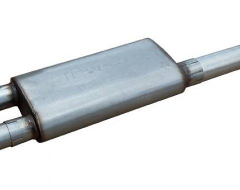 Pypes Violator Muffler Kit 09-18 Ram Hemi Split Rear Dual Exit Intermediate Pipe 3 in Hardware And Muffler Incl Tip Not Incl Natural Finish 409 Stainless Steel Exhaust SDT21V