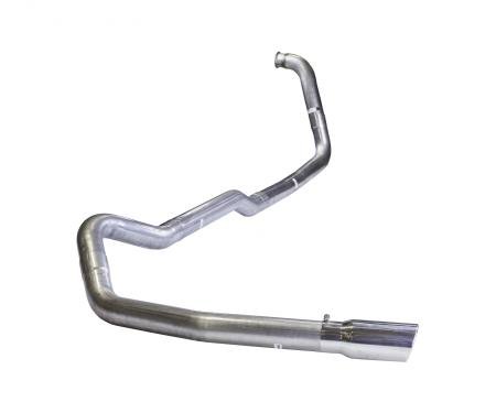 Pypes Turbo Back Exhaust System Single Side Exit 4 in Intermediate And Tail Pipe No Muffler Hardware Included Tip Not Incl Natural Finish 409 Stainless Steel Exhaust STD033NM