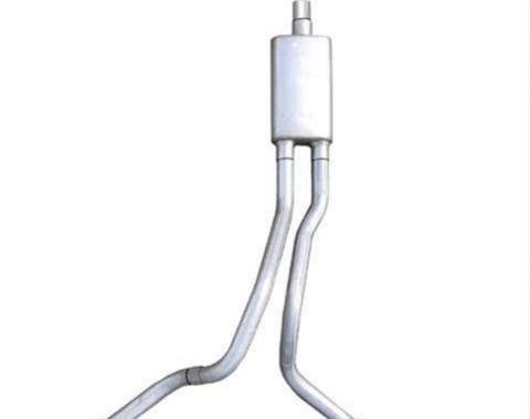 Pypes Cat Back Exhaust System 02-05 Dodge Ram 1500 Split Rear Dual Exit Intermediate Pipe 3 in Tailpipe 2.5 in Violator Muffler/Hardware/3.5 in Polished Tips Incl Natural 409 Stainless Steel Exhaust SDT16V