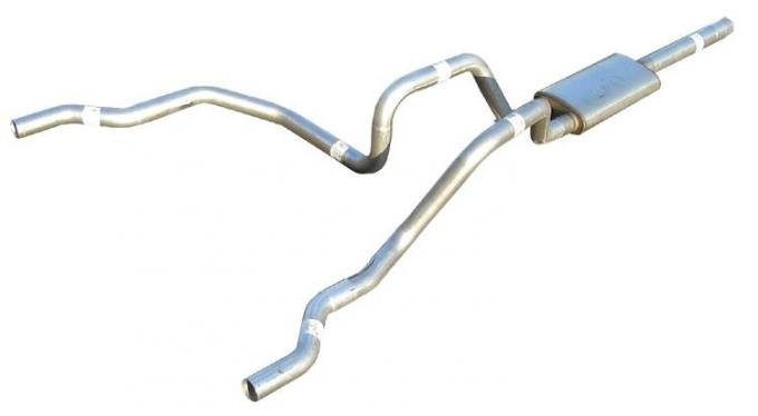 Pypes Violator Series Cat Back Exhaust System 07-09 GM 1500 Split Rear Dual Exit 3 in Intermediate And 2.5 in Tail Pipe Violator Muffler/Hardware/3.5 in Polished Tips Incl Exhaust SGT27V
