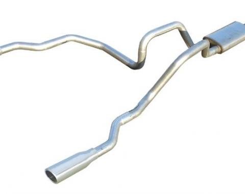 Pypes Violator Series Cat Back Exhaust System 04-08 Ford F150 Split Rear Dual Exit 3 in Intermediate And 2.5 in Tail Pipe Violator Muffler/Hardware/3.5 in Polished Tips Incl Exhaust SFT19V