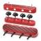 Holley 2-Piece Finned Valve Cover, Gen III/IV LS, Gloss Red Machined 241-184