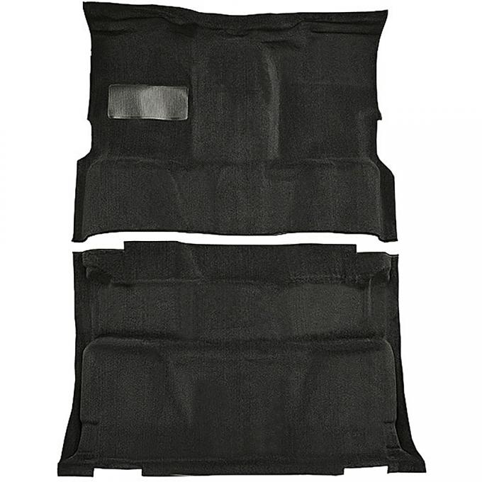 OER 1981-91 Chevrolet, GMC Pickup, Crew Cab, Molded Vinyl Flooring Kit, Vinyl, Standard Backing, Floor Shift, 4-Speed, 2WD, Black T3202401