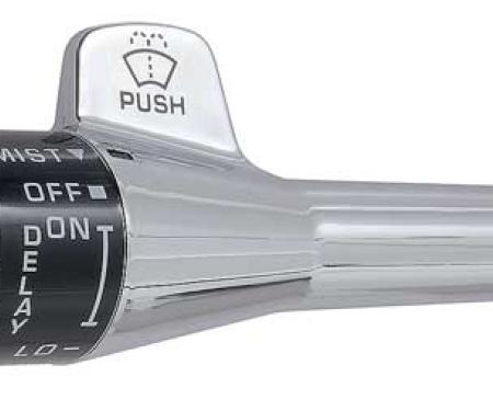 1982-96 GM, Combination Switch, Turn Signal Lever, without Cruise, with Pulse Wipers, Chrome Stem
