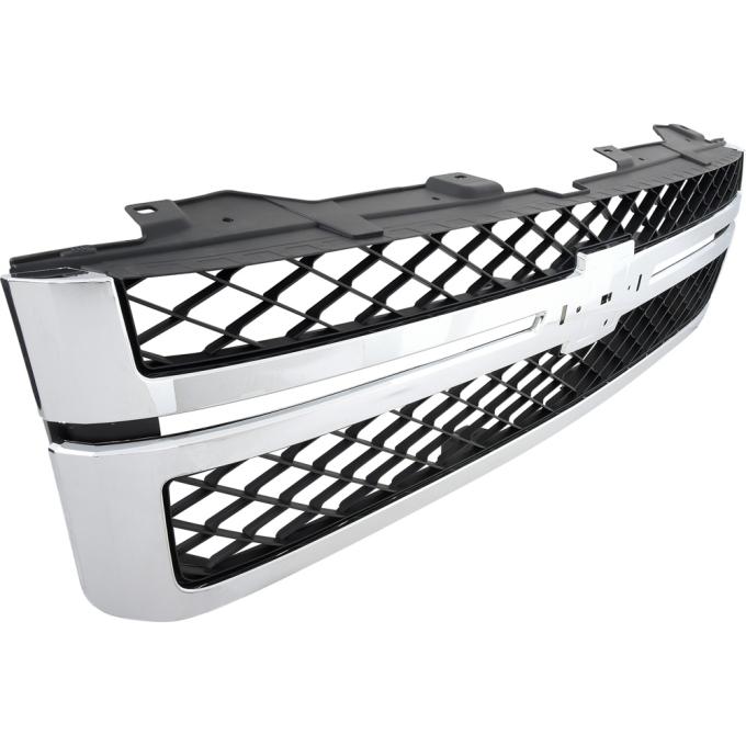 2011-14 Chevrolet Silverado 2500 HD/3500 HD, Front Grill Assembly, Mesh Insert, Chrome