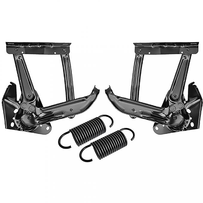 OER 1967-72 Chevy, GMC Pickup, Blazer, Jimmy, Suburban, Hood Hinge Assembly Set, With Springs, RH and LH Sides 15862B