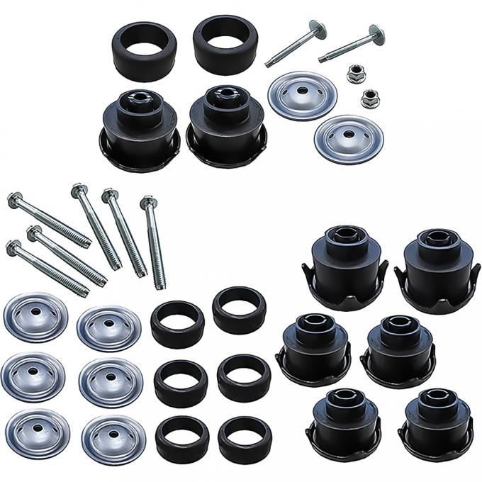 OER 1988-98 Chevy/GMC C/K GMT400 Series Pickup, Body Mount Set, Extended Cab, 8 Bushings, 34 Total Pieces *T71219