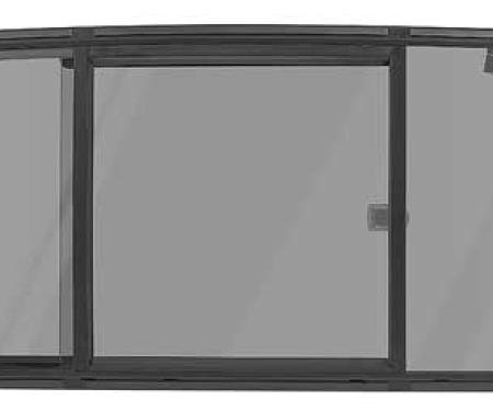 1988-99 Chevy, GMC C/K Pickup, Sliding Glass Rear Window, Three Panel, Dark Limo Privacy Tint, (GMT400 Series)