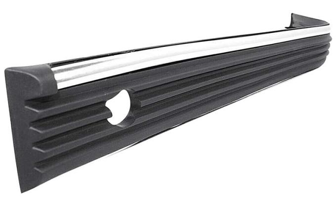 OER 1988-02 Chevy, GMC Pickup, Suburban, Tahoe, Yukon, Front Bumper Impact Strip, Black & Chrome, LH Driver Side T70423