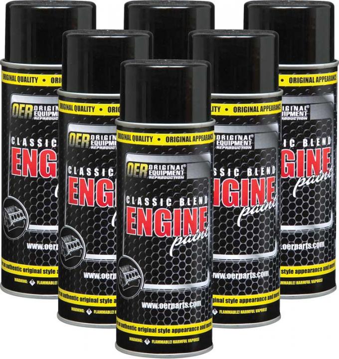 OER 1951-62 Chevrolet Blue Classic Blend Engine Paint Case Of 6 16 Oz Cans *K89111