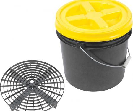 OER Grit Guard Basic Wash System 3.5 Gallon Black Pail with Yellow Lid K89740