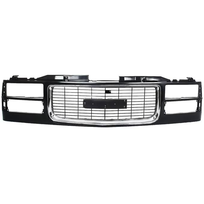 1994-99 GMC Pickup, Jimmy, Yukon, Suburban, Front Grill, Chrome & Black, Dual Composite Headlamps