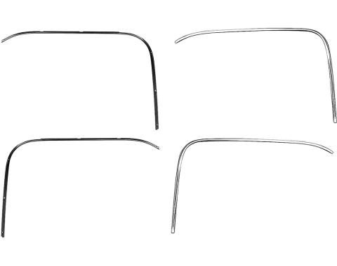 1974-86 Chevy, GMC C/K Pickup, 1987-91 R/V, Drip Rail Retainer and Molding Kit, 4 Piece Set