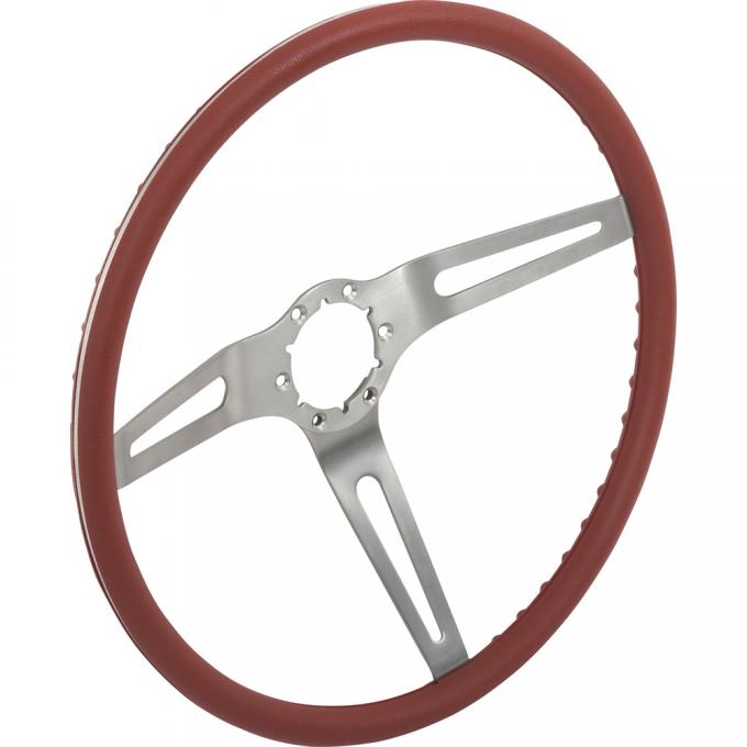 Redline Restomotive® Camaro 69/Chevelle, El Camino 69-72/Nova69-70/Monte Carlo 70-72/Impala 70/Chevy P/U 67-87 3-Spoke Steering Wheel - Comfort Grip (Red) LG-00-2588