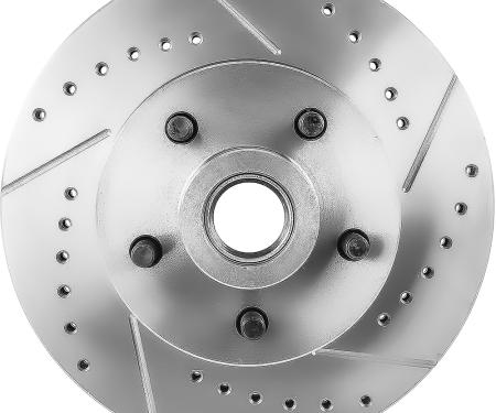 OER 1955-70 Chevy Full Size, 1964-72 GM A-Body, 1968-74 Nova X-Body, 1967-69 F-Body, Brake Rotor, Front, 11" Diameter, 5x4.75" Lug Pattern, Drilled and Slotted, RH GM5514L