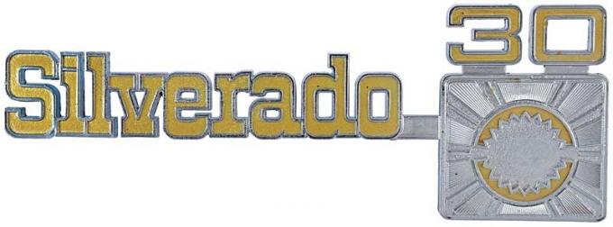1975-80 Chevrolet, "Silverado 30" Front Fender Emblem, Each
