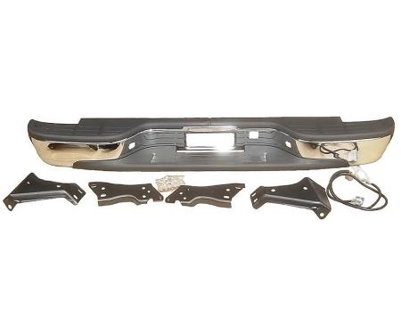 1999-07 Silverado, Sierra Stepside Pickup, Chrome Rear Step Bumper, with Brackets