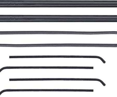 OER 1964-66 Chevy, GMC Truck, Door Glass & Windowfelt Weatherstrip Set, Black Bead Style CR1060B
