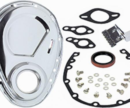 1955-91 Chevrolet, Chrome Timing Cover Set, Small Block