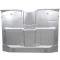 1967-72 Chevy, GMC Pickup, Full Cab Floor Pan, Low Hump, Auto Trans, 2 WD, with Braces & Bucket Seats, Silver Weld-Thru Coated