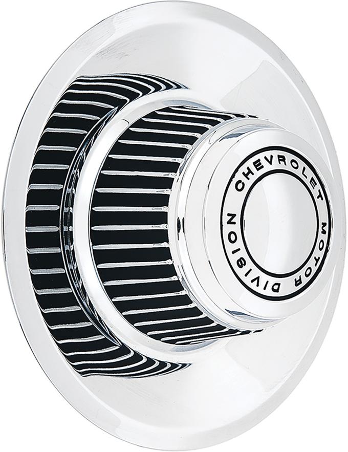 1968-81 Chevrolet, Chrome Rally Wheel Derby & Cap, with "Chevrolet Motor Division", Each
