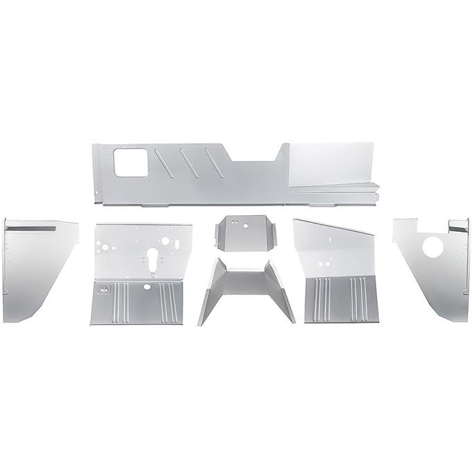 OER 1966-77 Ford Bronco, Firewall Panel Kit, 7-Pieces, With Stock Holes TR01610C