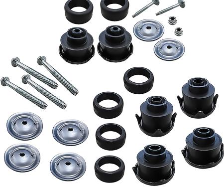 1988-98 Chevy/GMC C/K GMT400 Series Pickup, Body Mount Set, Fleetside, Standard Cab, 6 Bushings, 26 Total Pieces