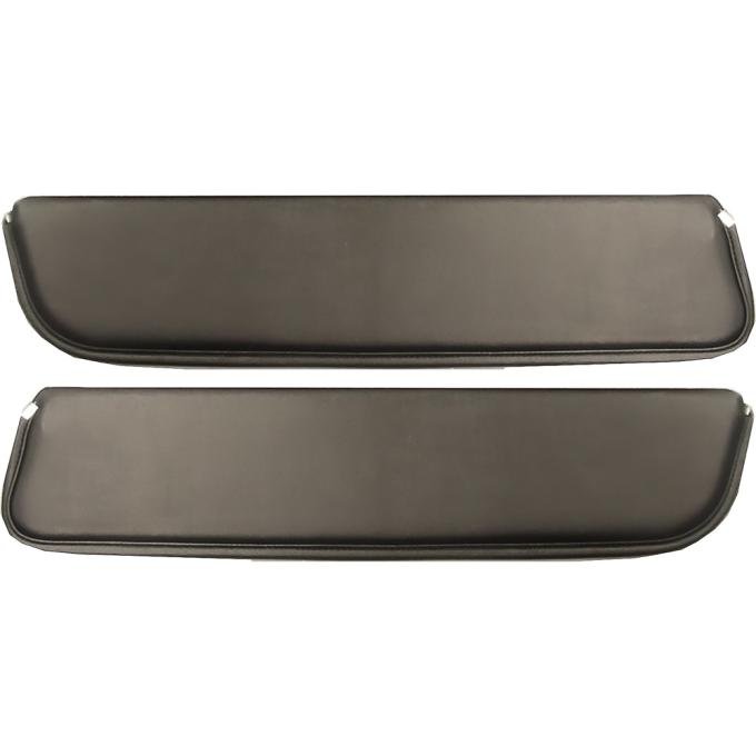 1973-79 Ford F100, F250, F350, 1978-79 Bronco, Padded Vinyl Sunvisors, Black, Pair