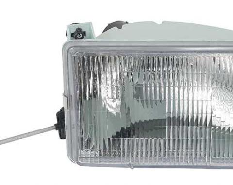 OER 1992-97 F-150, F-250 Truck. Bronco Headlight Assembly, w/o Chrome Trim, Passenger Side TR13008J