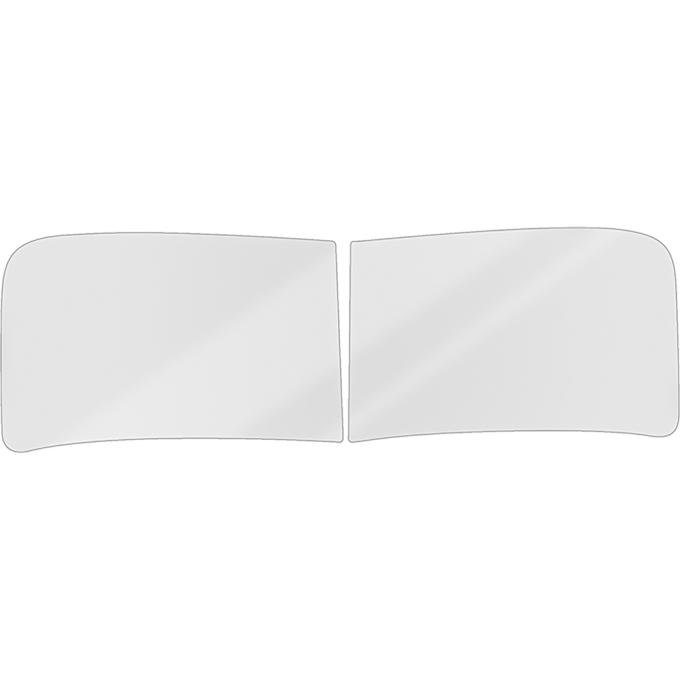 OER 1937-39 Ford Pickup, Windshield Glass, 2-Piece Design, RH and LH, Pair DW971C