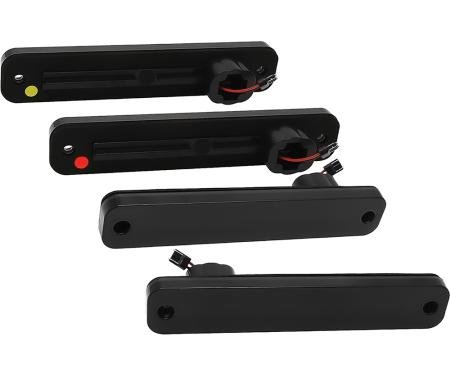 OER 1973-79 Ford F-100, F-150, F-250, 1978-79 Bronco, Side Marker Lamp Set, Front & Rear, Smoked Lens, Amber/Red: LED 72004S