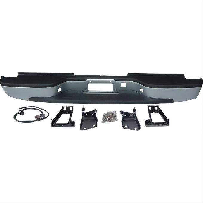 OER 1999-06 Chevrolet Silverado, GMC Sierra 1500, 2500 LD, Rear Bumper with Brackets, Perfect Match, Gray Powder Coat T71271