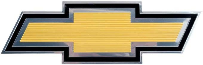 1973-74 Chevrolet Truck and SUV, Bow Tie Grille Emblem, Gold, Silver and Black, Aluminum