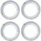 OER 1967-1981 GM, Wheel Trim Ring, 15" x 3" Deep, Squared Edge Style, Smooth Lip, Chrome Plated, Set of 4 *TR3009