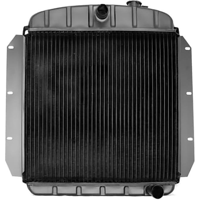 1960-62 GMC Truck L6 / V8 with MT 4 Row Copper/Brass Radiator (22-3/8" x 23-1/2" x 2-5/8" Core)