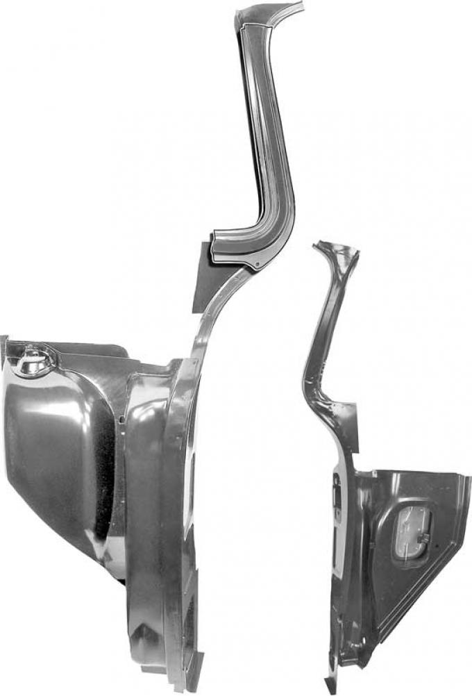 OER 1955-59 Chevrolet, GMC Truck, Kick Panel and A Pillar Assembly, Drivers Side T70889
