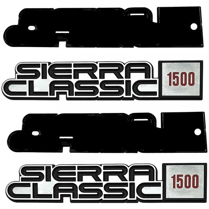 OER 1981-86 GMC C/K, 1989-91 GMC R/V Truck, SUV, Fender Emblem Set, Sierra Classic 1500 14051861