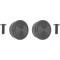 1968-88 GM, Window Crank Handle Knob Set, with Rivets, for Doors or Quarter Window, Black, Pair