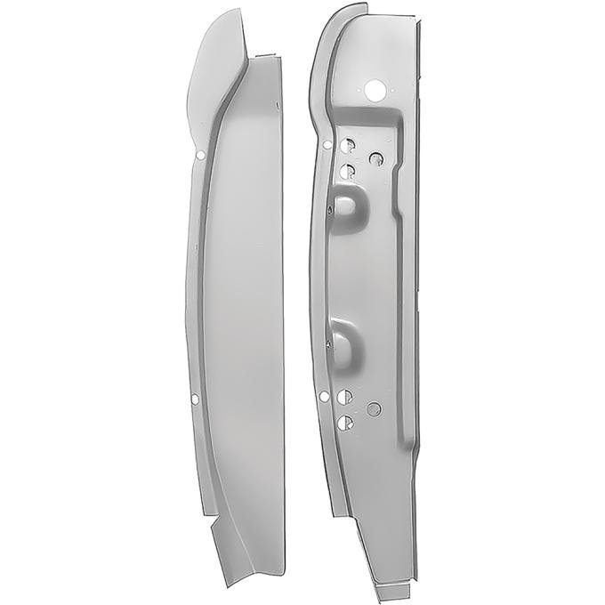 OER 1968-77 Ford Bronco, Door Hinge "A" Pillar Post Assembly, LH, Driver Side, 2-Piece Set TR02500D