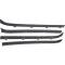 OER 1973-91 Chevy, GMC Crew Cab Pickup, Suburban 4 Door, Rear Door Windowfelt Kit, Beltline Moldings, 4 Piece Set CR1064
