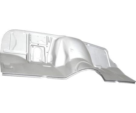 OER 1969-72 Chevy GMC Pickup, Blazer, Jimmy, Suburban, Firewall Panel, with Toe Panel, Custom Smooth Style Panel, with Heater & AC Delete, Silver Weld-Thru Coating CX4907