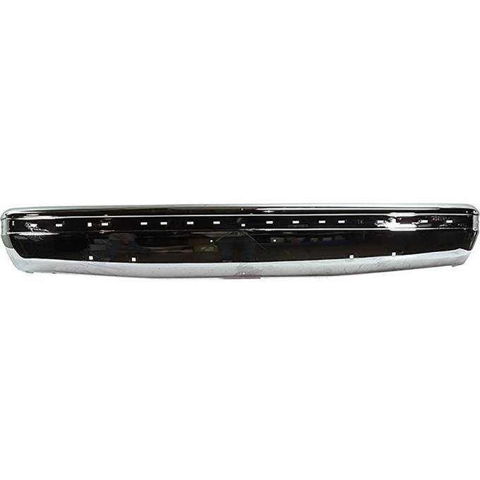 1987-91 Ford F-Series Truck / Bronco Front Bumper - Chrome w/ Pad Holes - F-150 / F-250 / F-350