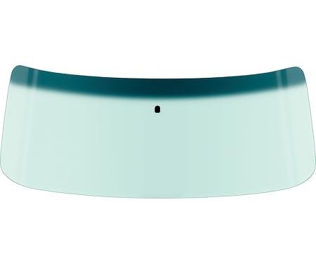 OER 1972-93 Dodge Pickup Truck, Front Windshield Glass, with Mirror Bracket, Lt Green Tint, with Blue/Green Upper Shaded Band DW914T