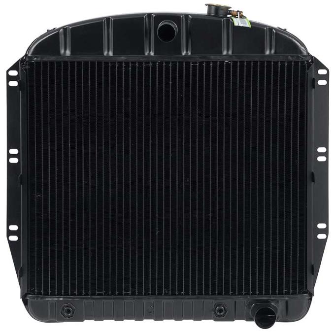 1955-59 Chevrolet Truck L6/V8 with AT 4 Row Copper/Brass Radiator (19-1/4" x 23-1/2" x 2-5/8" Core)